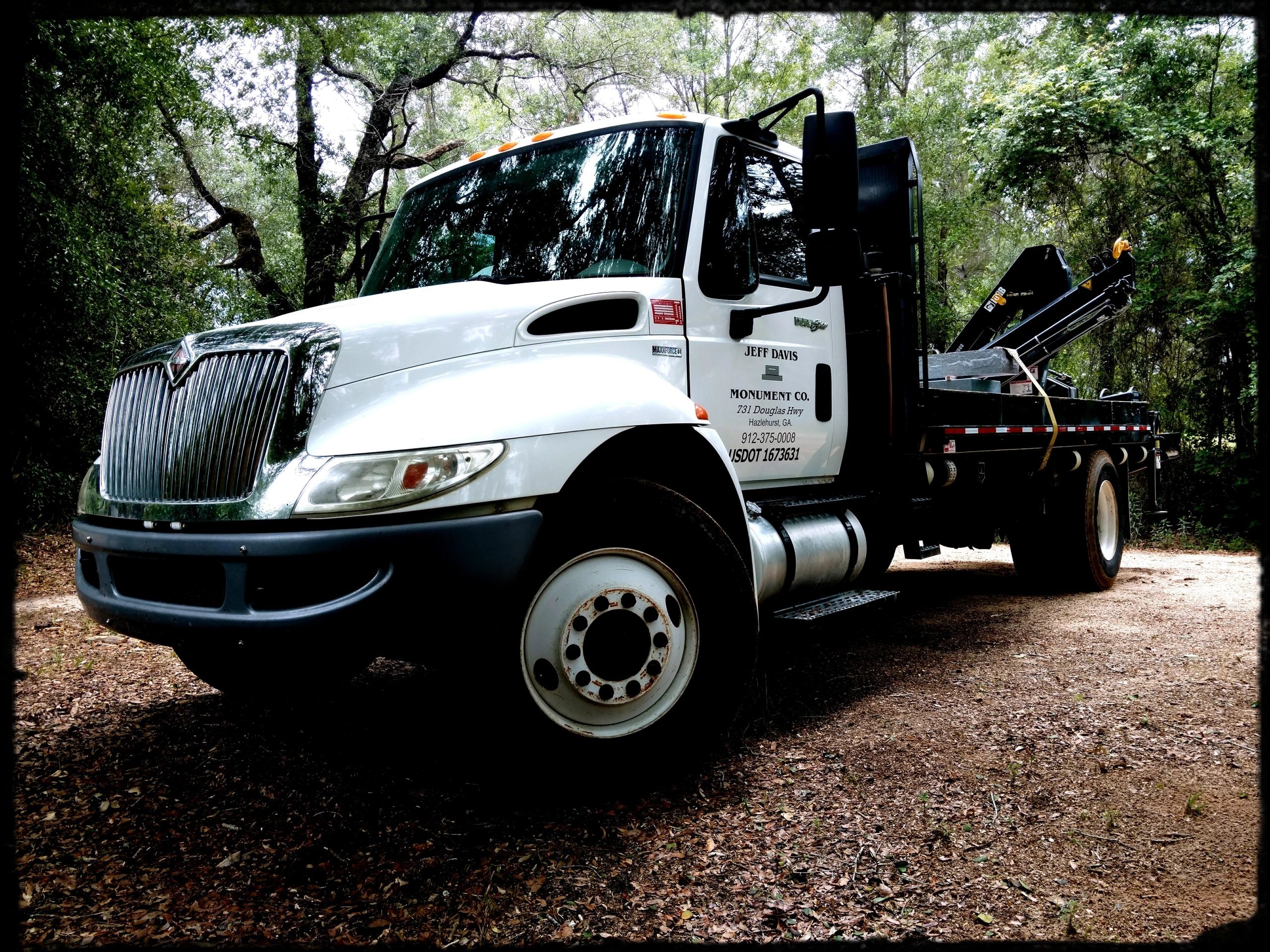 Jeff Davis Monument Company work truck